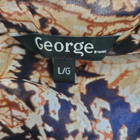 2/$35 Sale Semi Sheer Flowy Blouse  3/4 sleeves  Sz L - Picture 11 of 11